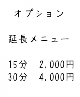 恵比寿 TOTAL BODY FOCUS 初田鍼院 オプション　延長メニューのメニュー画像