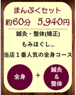 二和まんぷく整骨院鍼灸院 まんぷくセットのメニュー画像