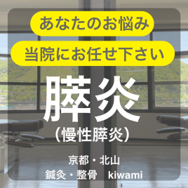 鍼灸・整骨　kiwami（男性専門の鍼灸整骨院） 慢性膵炎の治療のメニュー画像