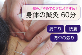 新駒鍼灸院 身体の鍼灸60分　鍼灸が初めての方に最適のメニュー画像