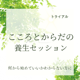 TOWA beauty セルフケアサロン お試し🧘こころとからだの養生セッションのメニュー画像
