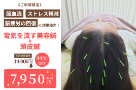 天使のはね鍼灸院｜あま市本院 電気を流す美容鍼+頭皮鍼のメニュー画像
