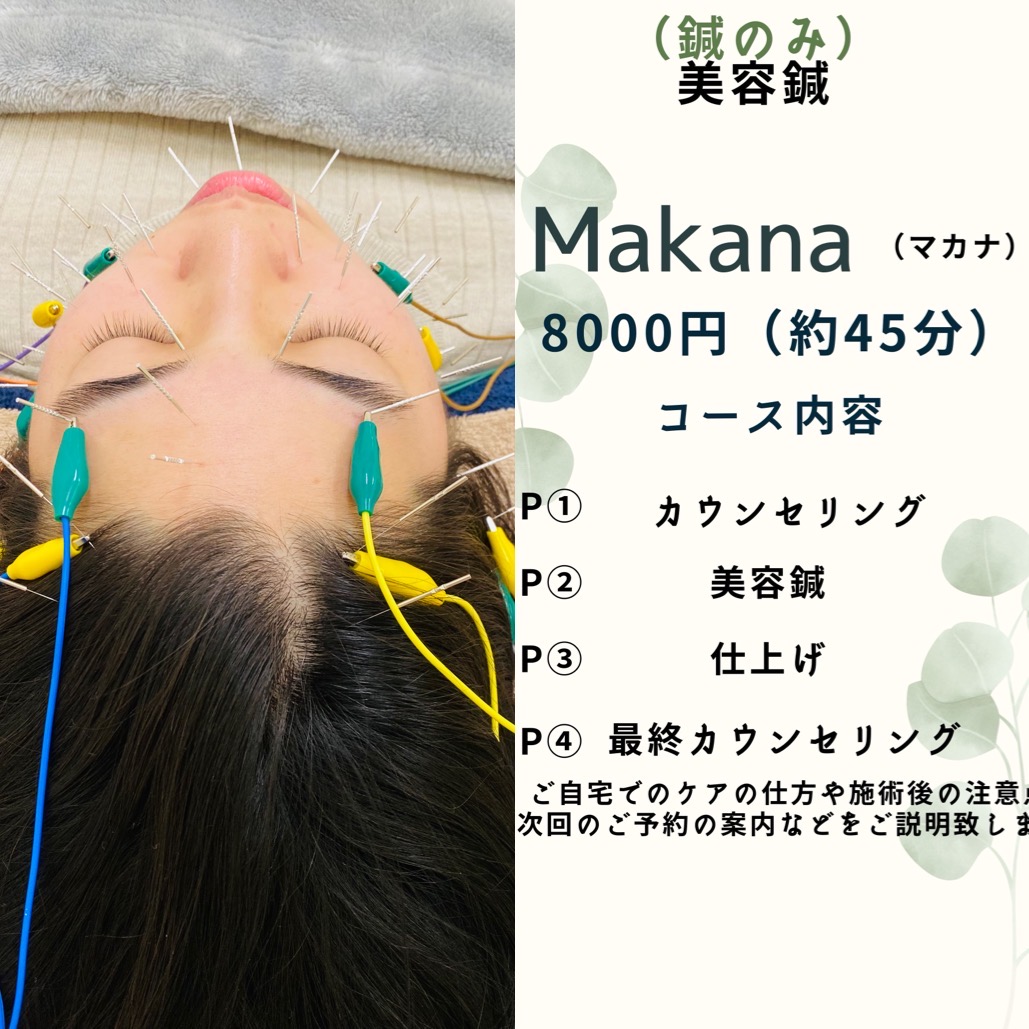 鍼灸Mea Nui 【立体造顔美容鍼®】Makana（マカナ）のメニュー画像