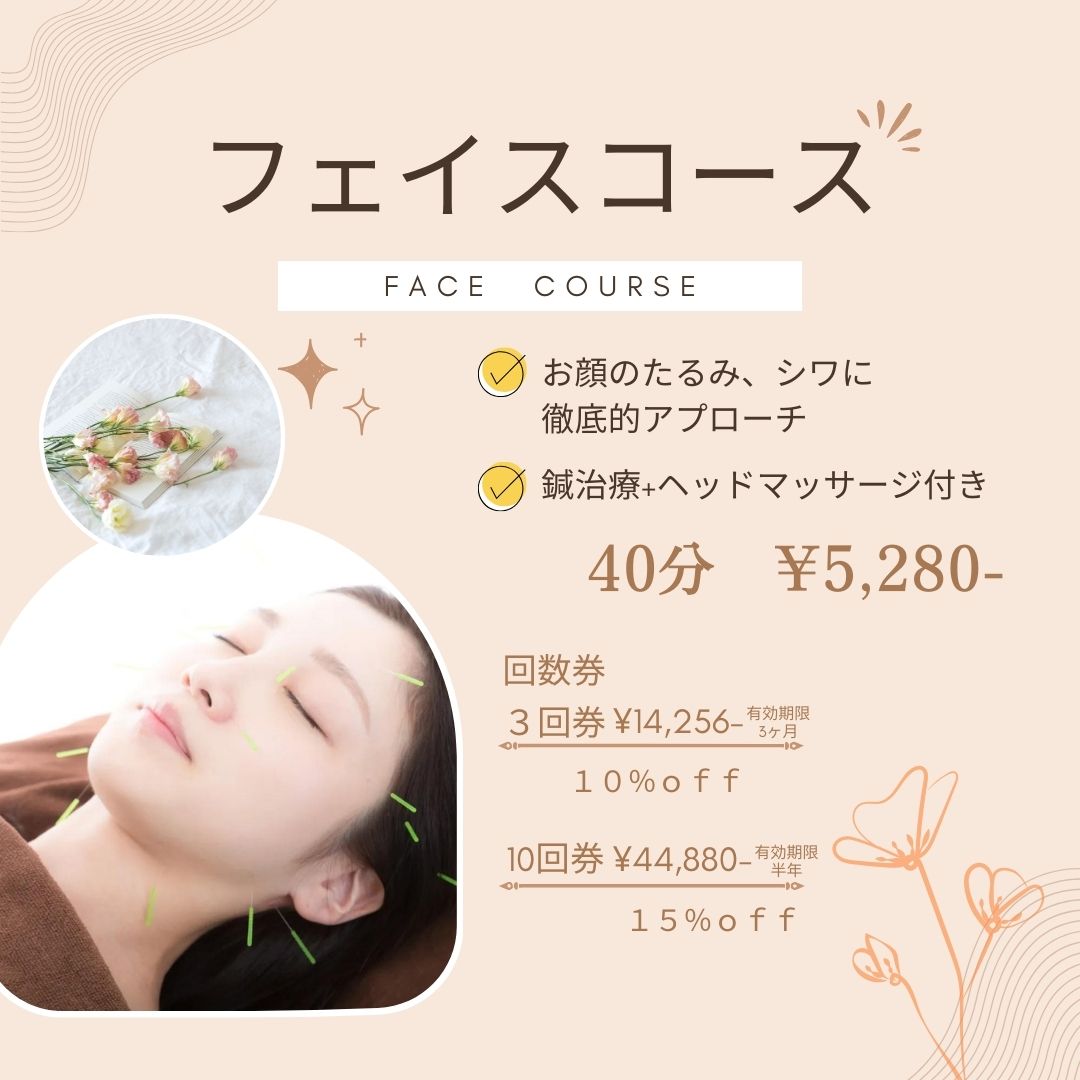 ｊｏｙｐｌｕｓ川西鍼灸整骨院 美容鍼のメニュー画像