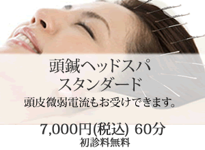 オアシスはり灸治療院 頭鍼ヘッドスパ療法（男女兼用）のメニュー画像