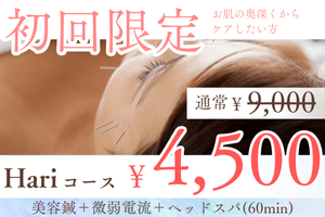 美容鍼灸サロンNenne Hariコース【90分】※初回価格のメニュー画像