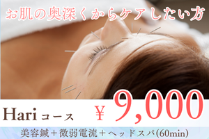 美容鍼灸サロンNenne Hariコース【60分】のメニュー画像