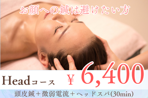 美容鍼灸サロンNenne Headコース【30分】のメニュー画像