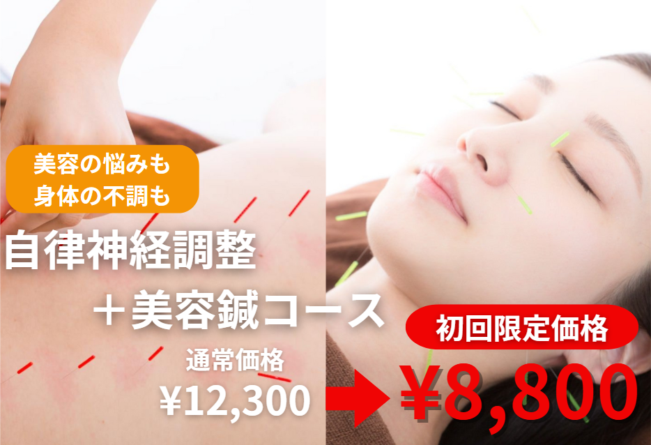 小台尾久はりきゅう整体院 ［初診限定］自律神経調整＋美容鍼コースのメニュー画像