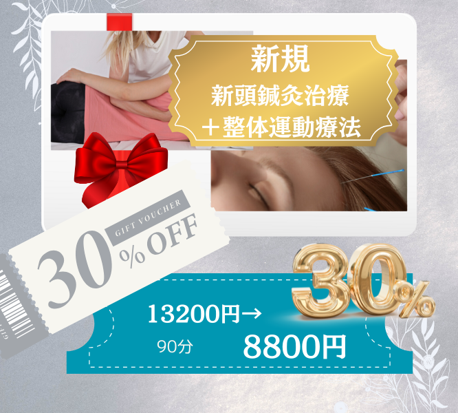 恵楽治療院 新規 新頭鍼灸治療＋整体運転療法のメニュー画像