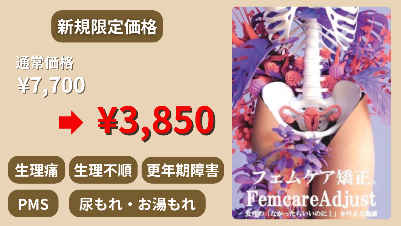 美容整骨鍼灸サロン nico-dia(ニコディア) 【初回特別価格】フェムケア矯正のメニュー画像