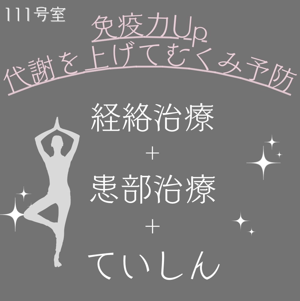 いち鍼灸室111 ◼︎111号室◼︎身体の内側から整える経絡治療+患部施術+ていしん(お身体全体)のメニュー画像