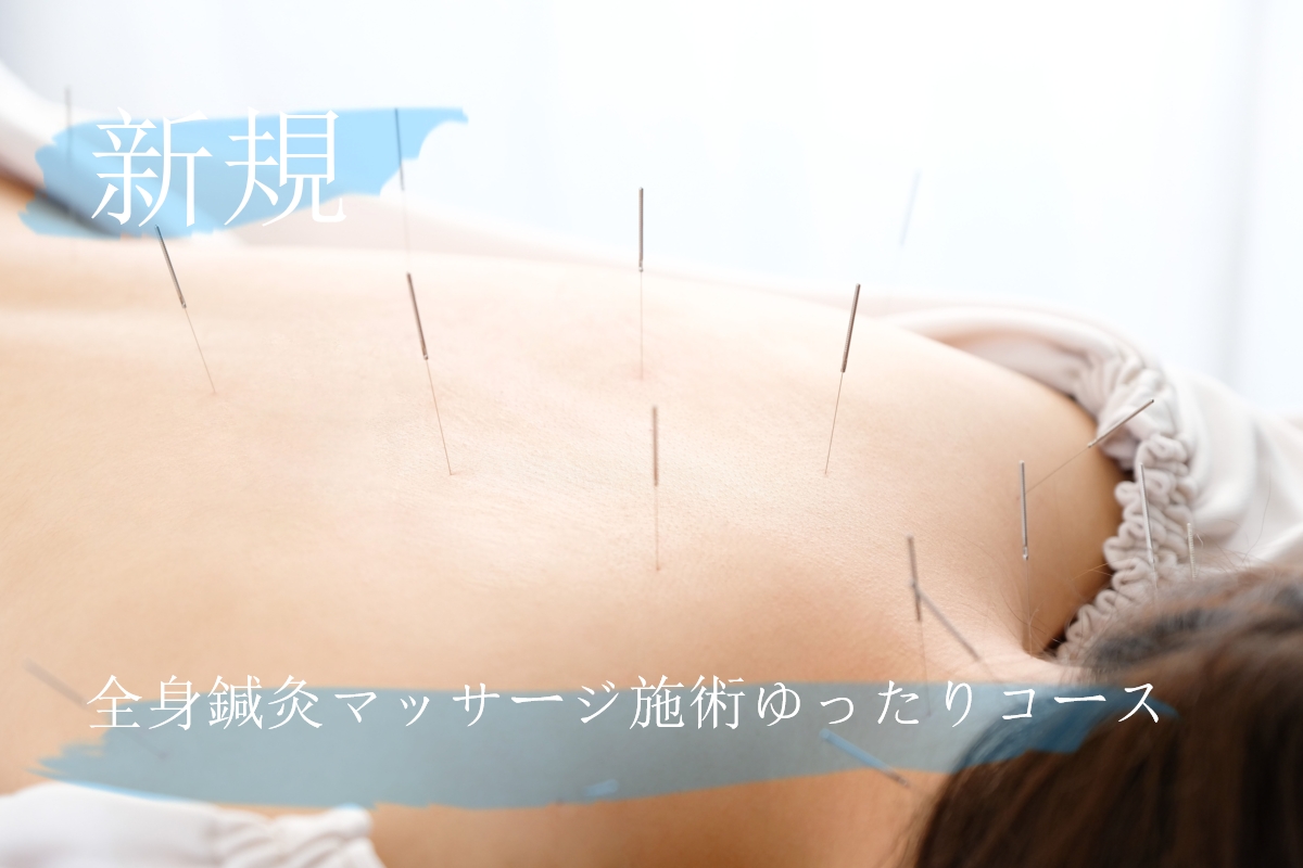 深谷はり灸接骨院 全身鍼灸マッサージ施術ゆったりコースのメニュー画像