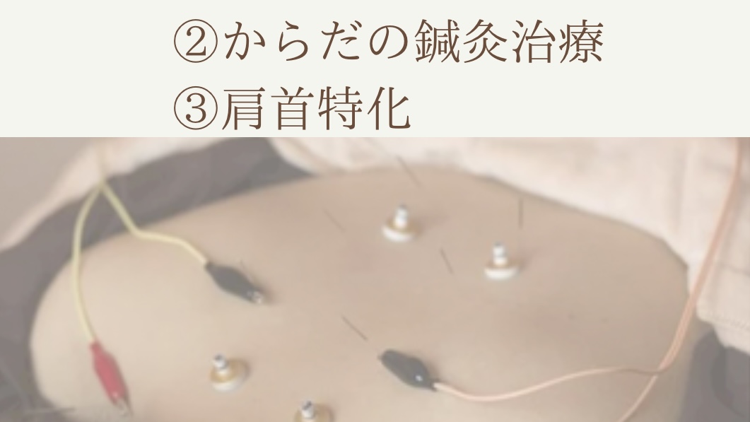 鍼灸サロンHariBear 【元日下担当】②からだの鍼灸治療 ③肩首特化のメニュー画像