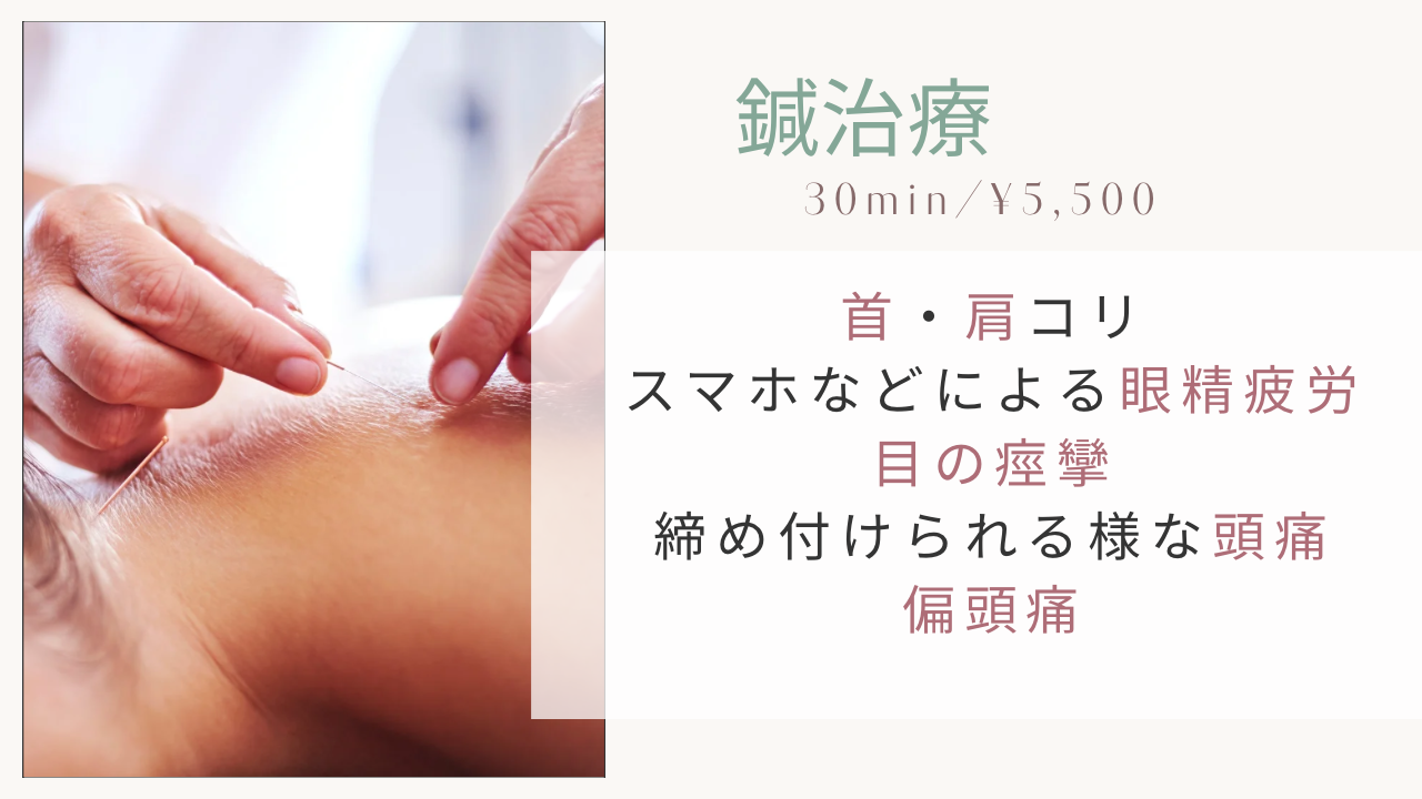 美容鍼×毛穴洗浄のお店 鍼灸サロンゆり 治療鍼のメニュー画像