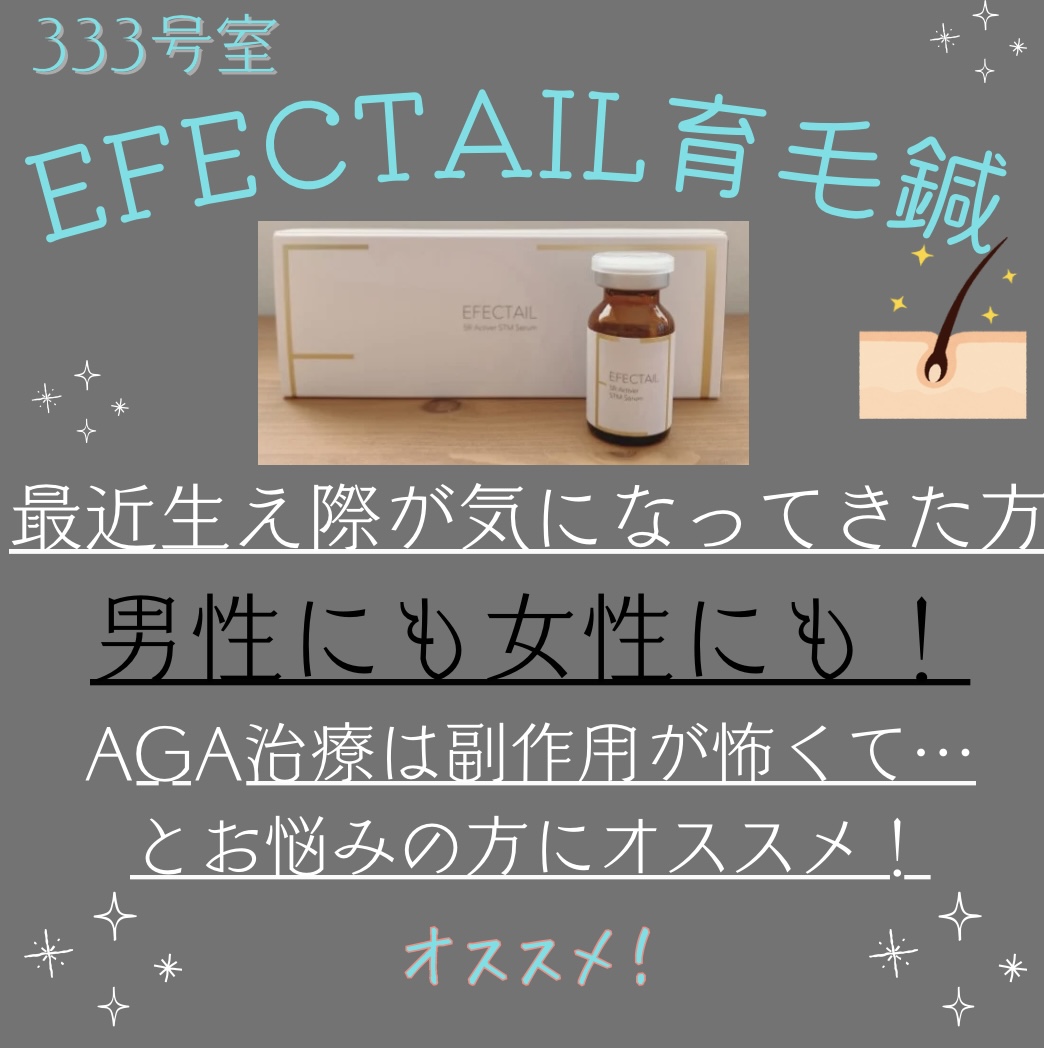 いち鍼灸室111 ◼︎333号室◼︎育毛のみEFECTAIL育毛鍼+頭皮リフトUpていしん+カッサ(気になる頭皮のみのコース)のメニュー画像