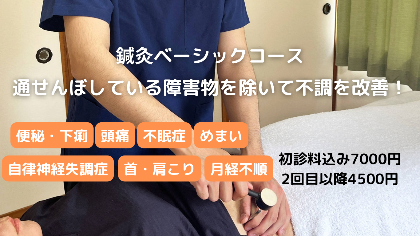 かわち鍼灸院 初めての方　全身（全ての症状）鍼灸ベーシックコースのメニュー画像