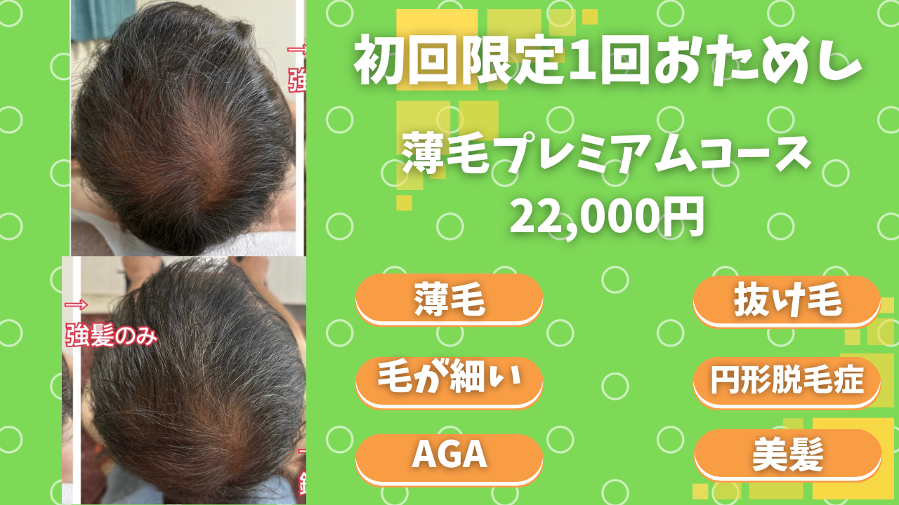 RISA鍼灸院 【初回限定】薄毛プレミアム1回おためしのメニュー画像