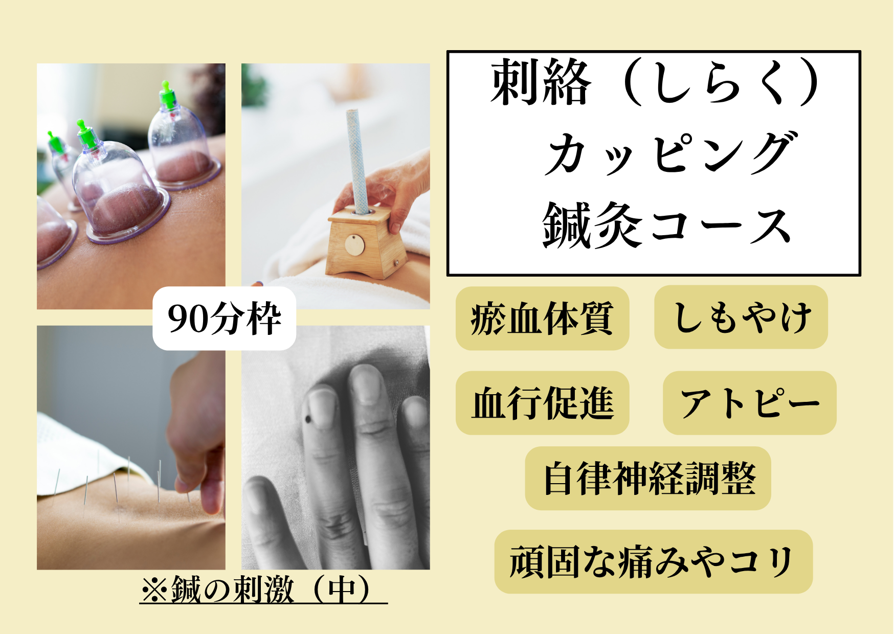 ゆり鍼灸院 刺絡カッピング×養生鍼灸　90分枠のメニュー画像