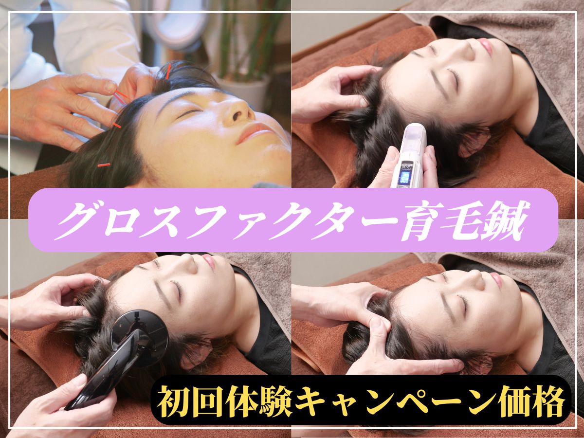 薄毛・抜け毛専門の鍼灸治療院レメディ 【初回】グロスファクター育毛鍼（成長因子）のメニュー画像