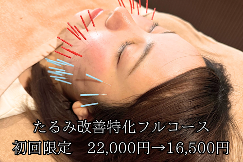 【美容鍼・育毛鍼】きよもと鍼灸院 【本気の美肌メニュー】たるみ改善特化フルコースのメニュー画像