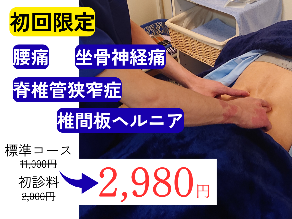 坐骨神経痛 腰痛専門 松本鍼灸院 整体院 【初回限定】標準コースのメニュー画像