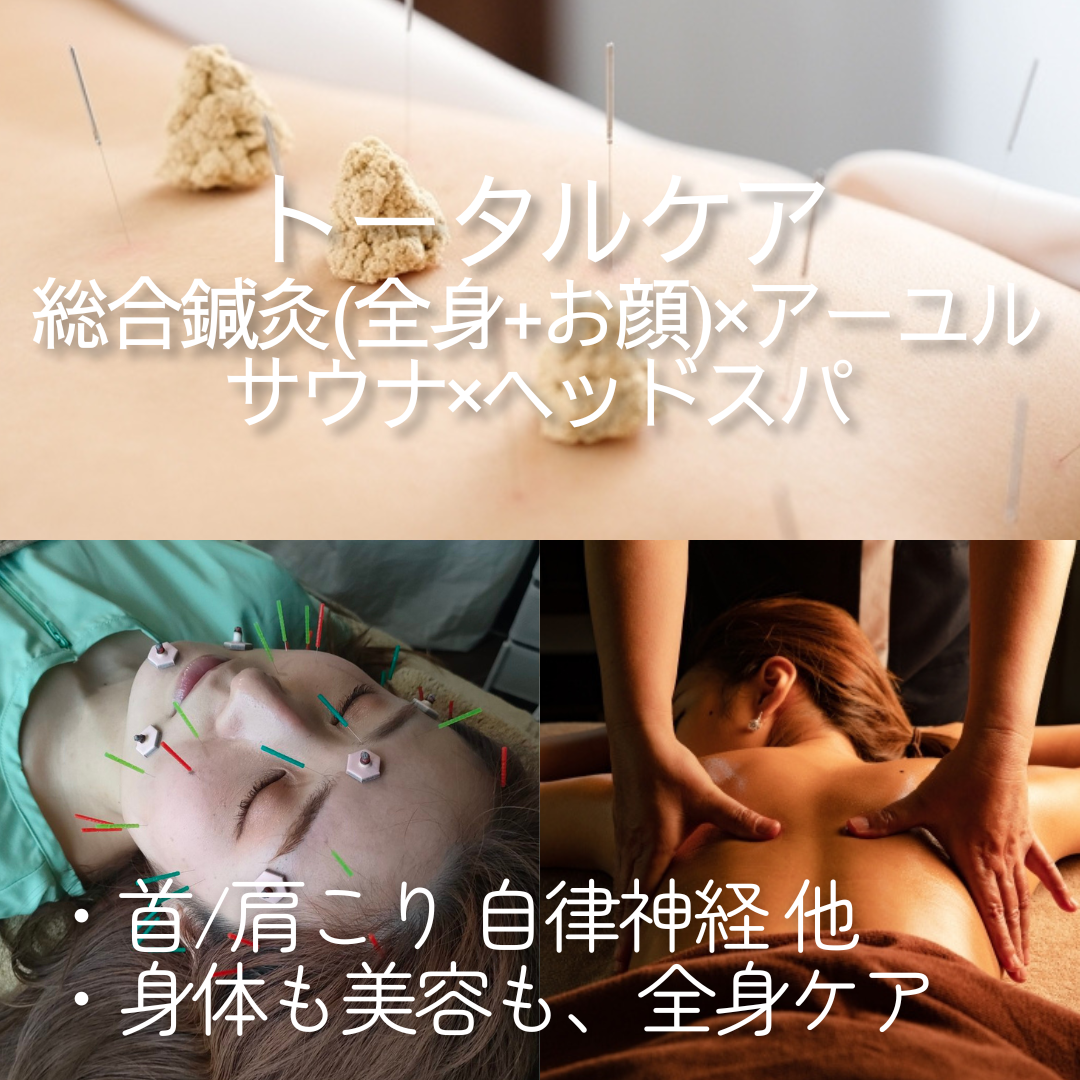 PUNAYU 【南阿佐ヶ谷】トータルケア：総合鍼灸(全身+美容)×アーユルサウナ×ヘッドスパのメニュー画像