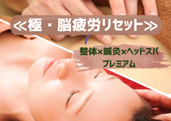 ヘッド&鍼灸治療院 Noel ASHIYA 【全員/1日1名様限定】究極の超ご機嫌フルコース ！　脳疲労改善 整体・鍼灸・極上ヘッド90分￥14000→￥9800のメニュー画像
